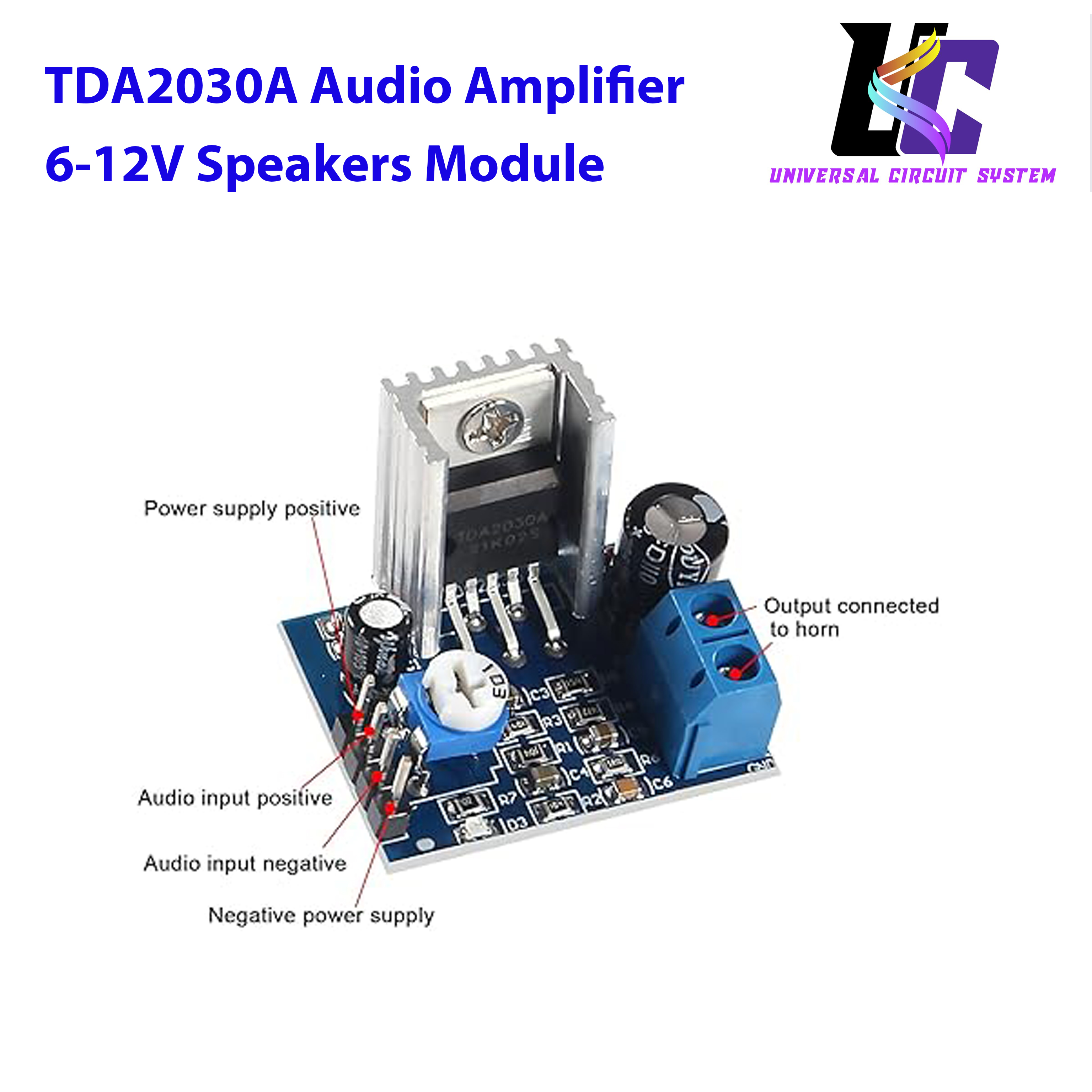 TDA2030A Audio Amplifier Module TDA2030 Power Amplifier Board 6-12V Speakers Module Converter dta2030