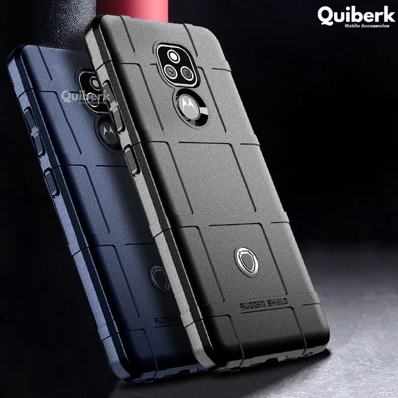 Quiberk for Motorola Moto E7 Plus Shockproof Armor Case Full Protection Soft Phone Back Cover. 