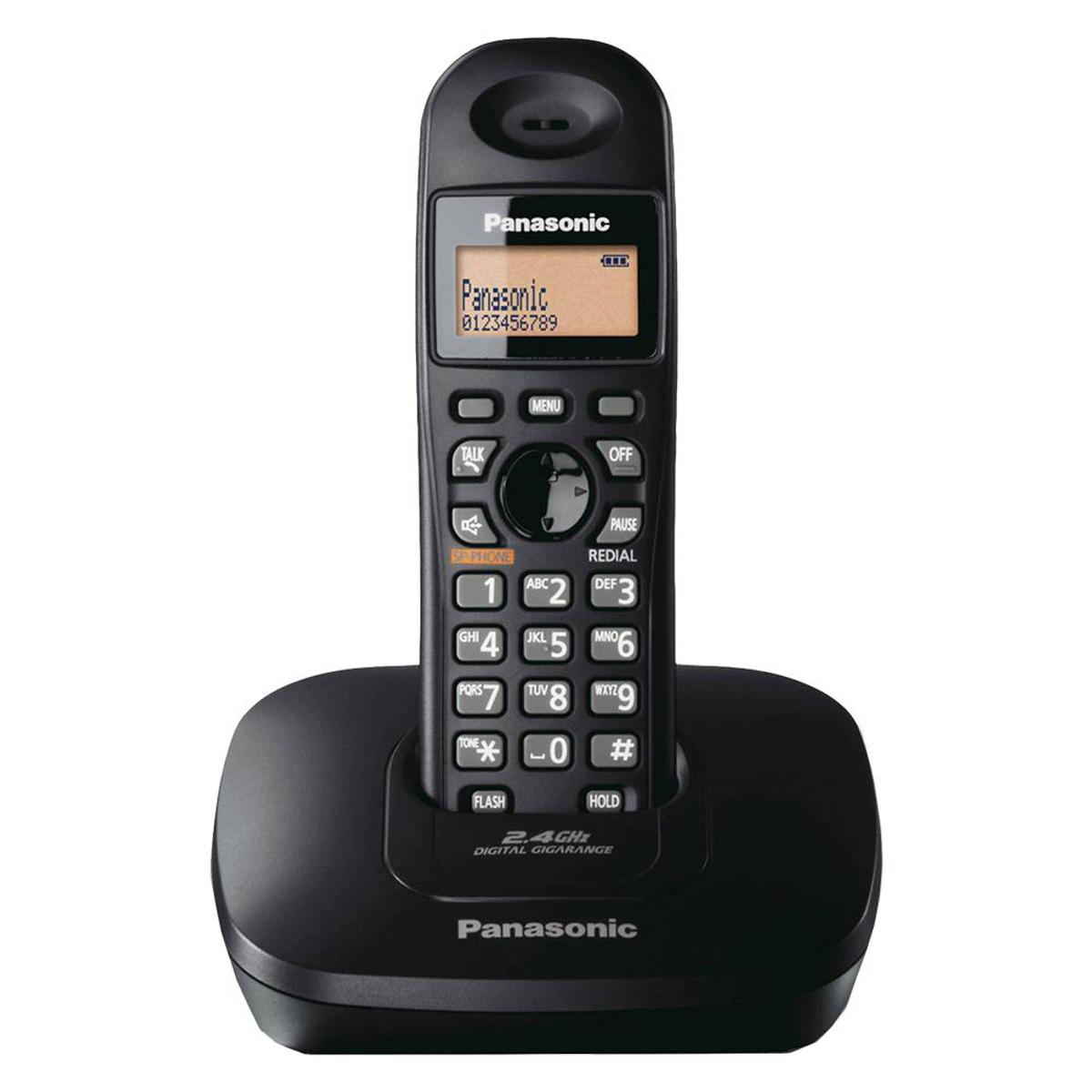 Panasonic KX-TG3611 Cordless Black Phone Set