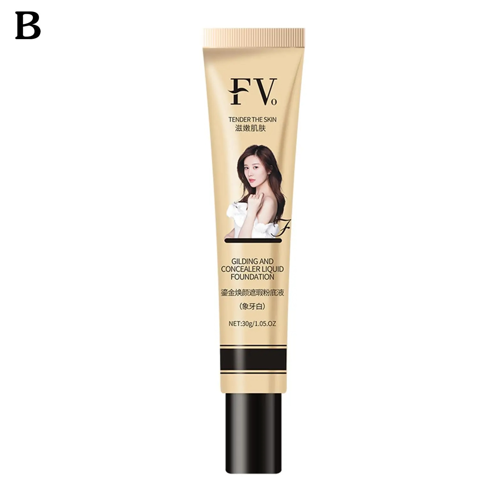 Fv Foundation Gilded Base Liquid Cream Face Coverage Oil-control Makeup Waterproof Soft Long-lasting Face Professional Conc Abandon Abandon. 
