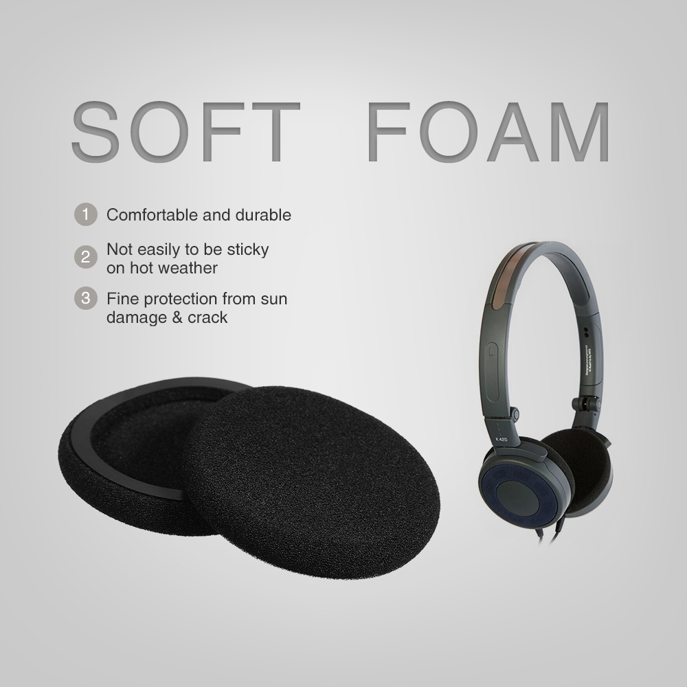 HXSJ Replacement Earpads Ear Pad Cushion Soft Foam Compatible With A-KG K420 K403 K402 K412P Replacement For Sennheiser Px90 Headphones. 