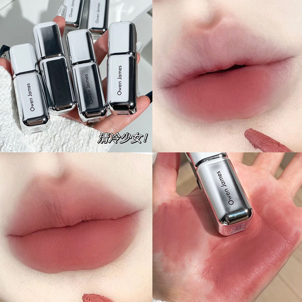 Owen James Luminous Lip Stain Matte Matte Velvet is not easy to fade and white, high-value lipstick lipstick. 