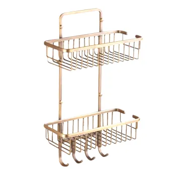 Individual Dual Tier Copper Square Bathroom Basket Vintage Antique Kitchen Rack Shelf Wall Mounted European Storage Rack With Hooks Exquisite Product Buy Online At Best Prices In Bangladesh Daraz Com Bd