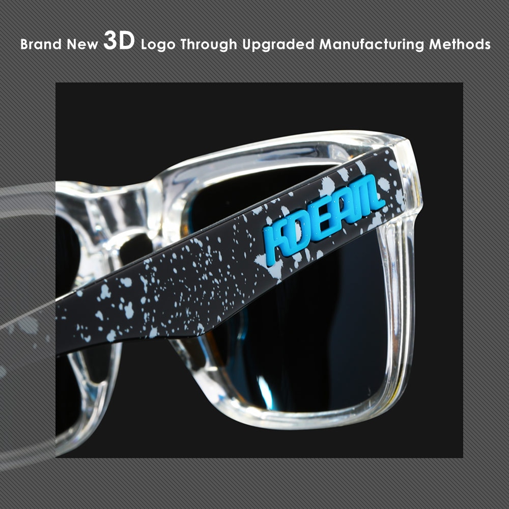 2022 New KDEAM Ken Block Polarized Sun Glasses Men Square Sunglasses Reflective Coating Mirrored Lens UV400 Brand With Case. 