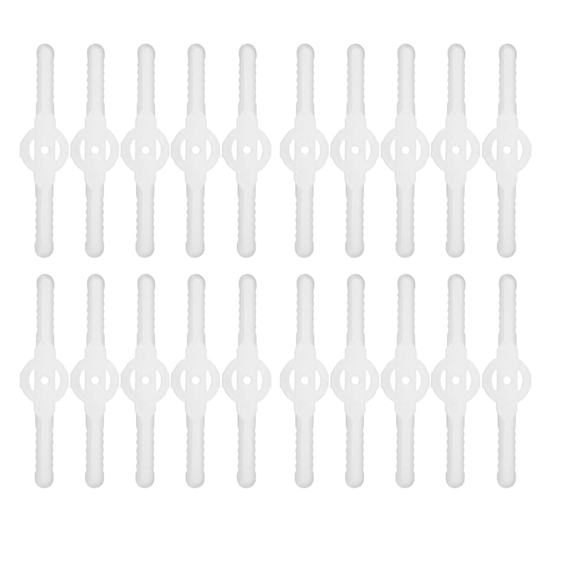20Pcs Plastic Grass Trimmer Blades Lawn Mower Trimmer Accessories Lawn Mower Blade Trimmer Garden Tool