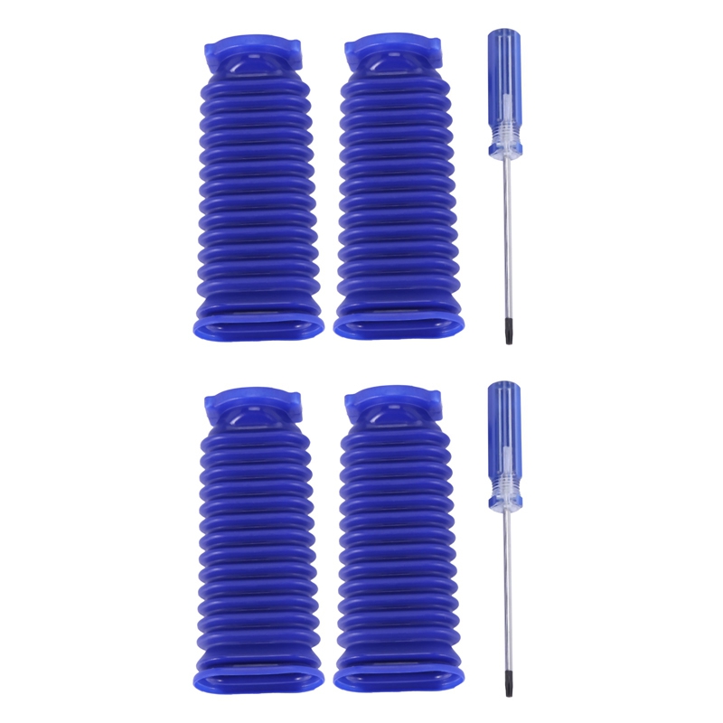 4X Drum Suction Blue Hose Fittings for Dyson V7 V8 V10 V11 Vacuum Cleaner Replacement Parts with Screwdriver. 