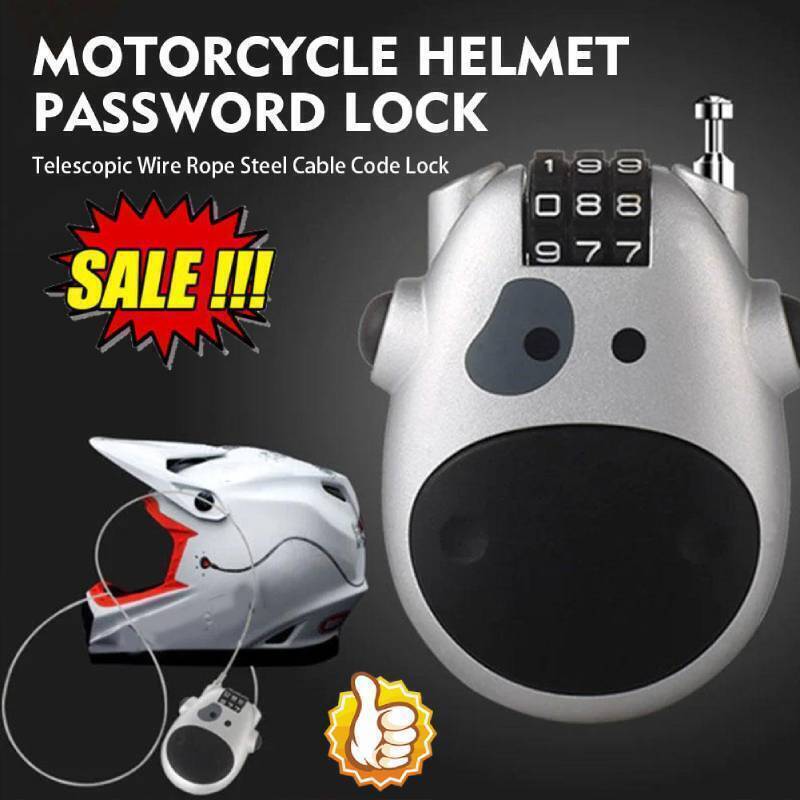 Cow Look Unique Make - Helmet Lock 3 Digit Cable Lock Multi Purpus. 