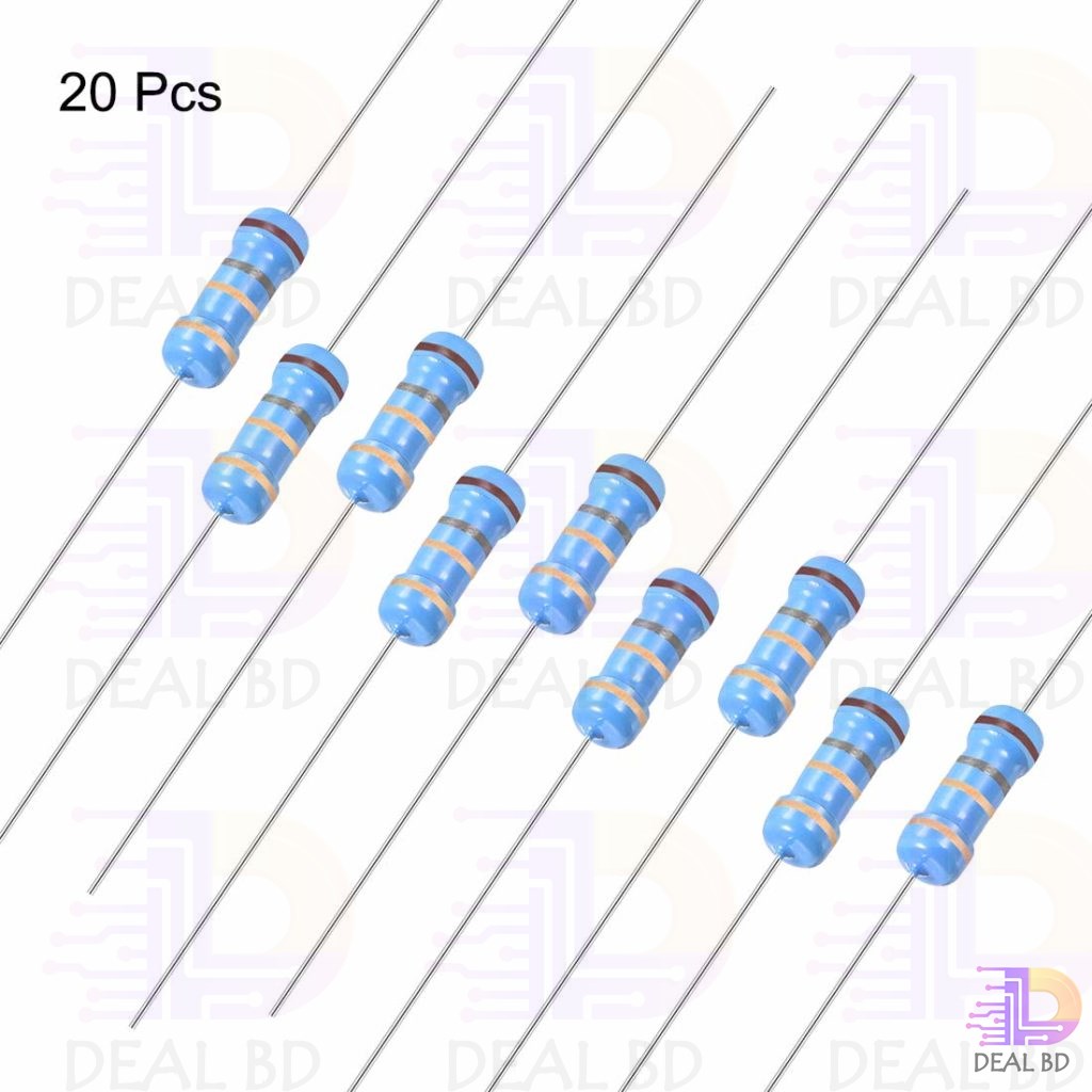 100Pcs Tolerance 1% 6.8K Ohm Resistor 6.8K Ohm Carbon Film Resistor 6.8K Ohm 1/4W Resistance 0.25 Watt Fixed Resistors Passive Components Parts. 