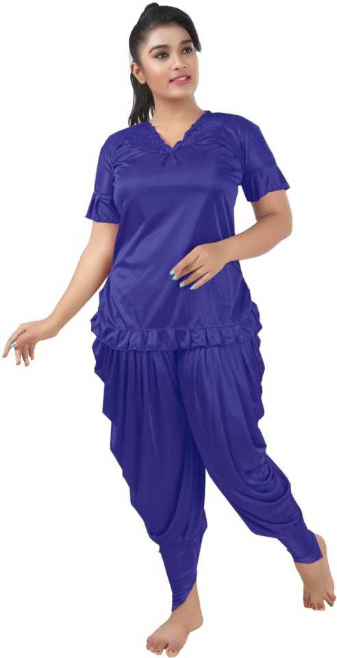 Women night suits dhoti kurta patiala pants with top regular night suits work from home and all night sleepwear women night suits night dress pack of 2 set Daraz .bd