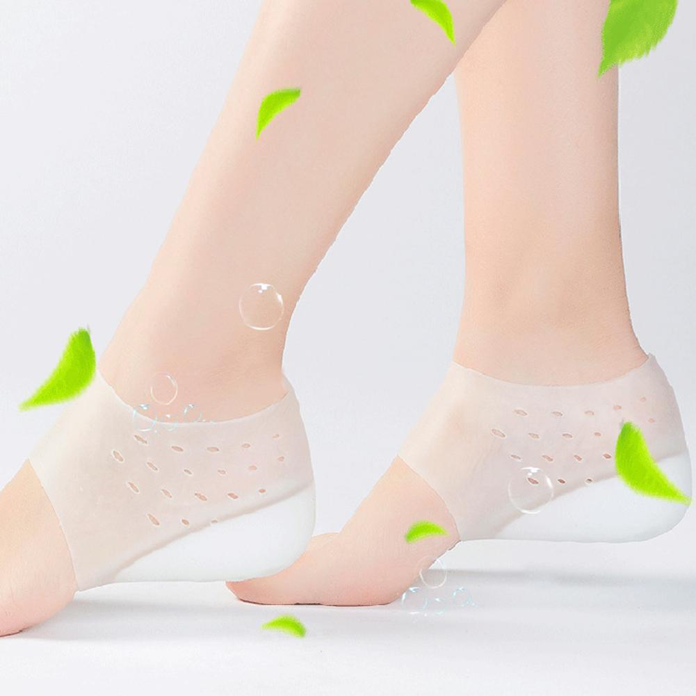 1 Pair UniInvisible Height   Increase Silicone Foot Socks Insoles 2CM 3CM 4CM Upgrade Soft Socks Shoes Pad Dropshippi. 