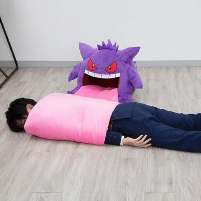 Pokemon Plush Gengar Big Tongue Plushies Anime Peripheral Toy Gengar Sleep Pillow Dual Purpose Nap Blanket Stuffed Plush Doll. 