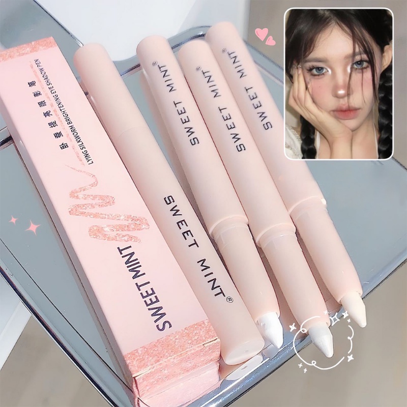 SWEET MINT Exquisite 6 Colors Glitter Matte Lying Silkworm Pen Smooth Long-lasting Waterproof Shiny Shadow Eyeshadow Stick Makeup Beauty Tools. 