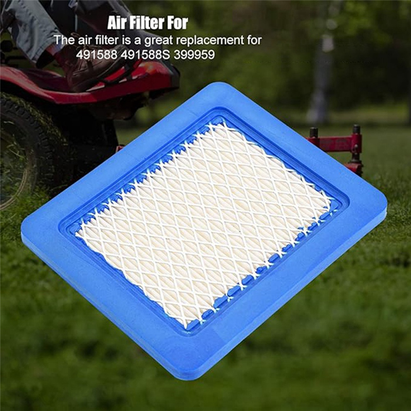 Lawn Mower Air Filter Square Filter Elements Suitable for Briggs & Stratton 491588 Lawn Mower Replacement Spare Parts