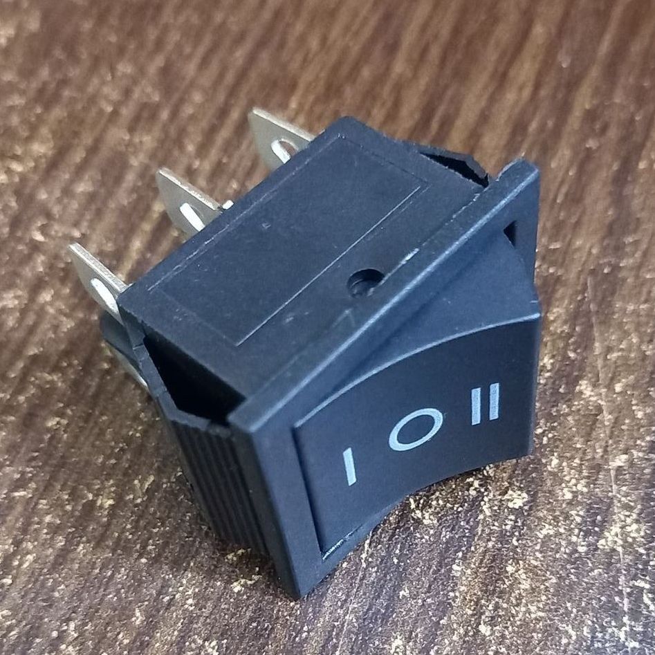 3 POSITIONS ROCKER Switch 6 Pin 16A 250V 3 Positions DPDT ON-OFF-ON 6Pin BLACK Color Rocker Switches Car Auto Boat Power Rocker Switches. 