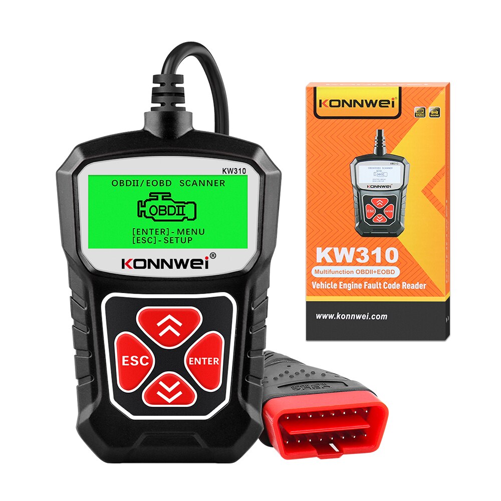 KONNWEI KW310 OBD2 Car Diagnostic Scan Tool Automotive ODB2 Code Reader with Russian OBD 2 Scanner Auto Tools PK ELM 327 V 1 5. 