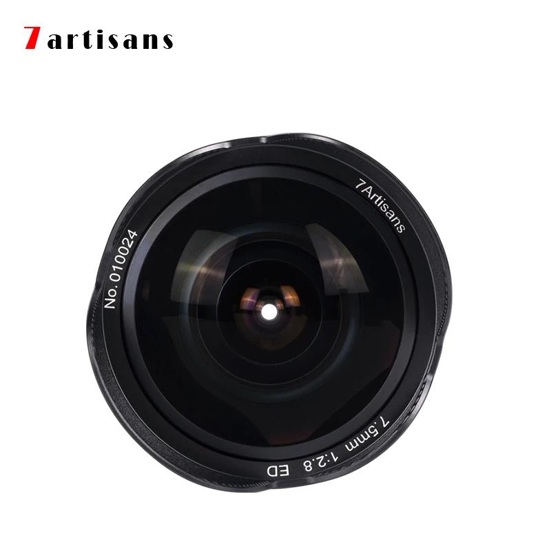 7 artisans 7artisans 7.5mm F2.8 II Fisheye Lens Ultra Wide-Angle for Sony E For Canon EOS-M Fuji XF Nikon Z Micro M4/3 mount. 
