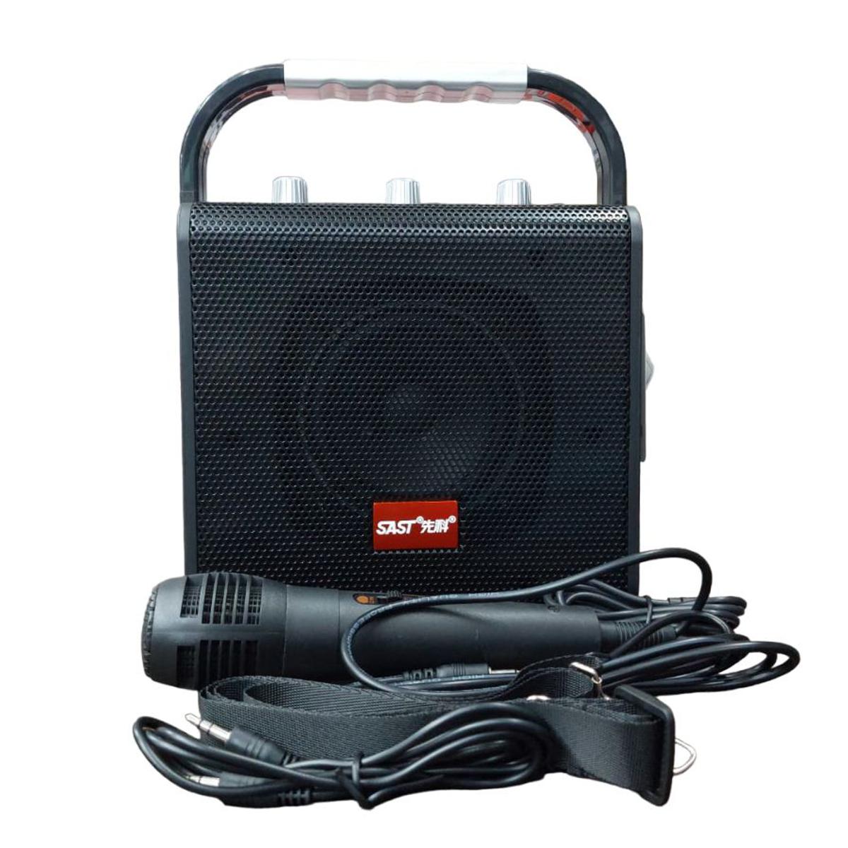 SAST T1 Wireless Portable Bluetooth Speaker with Microphone, Karaoke, High Quality Sound and Large Battery Backup
