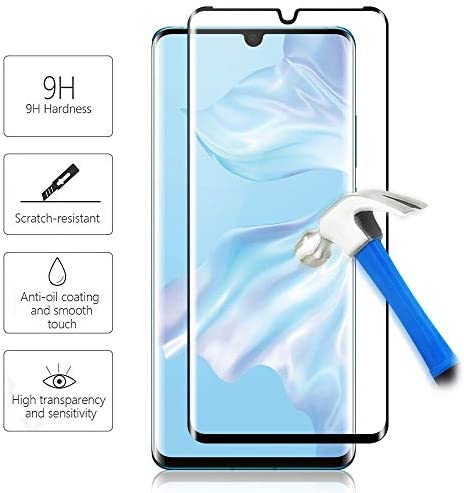 【FUPANG】For Huawei P30 pro scratch full curve glass screen protector-Black
