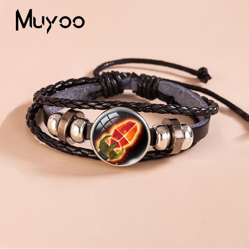 2023 New World of Warcraft Leather Bracelet WOW Alliance Horde Snap Button Bracelets Glass Dome Photo Bangles For Men. 