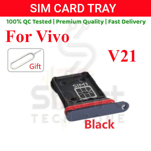 Vivo V21 V21s 5G Sim Tray Micro SD Card Slot with Sim Ejector Pin Replacement Part. 