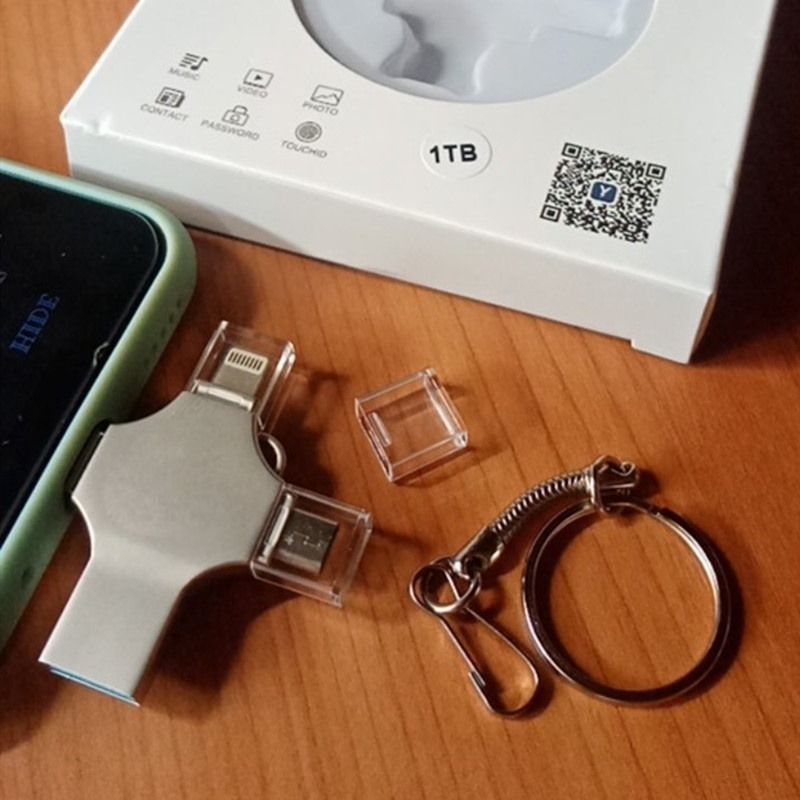 【Ready Stock+FREE Shipping+COD】Zeus 4-in-1 Flash Drive / Mouse / Keyboard Connector USB 2.0 OTG Fast Speed For Type C / USB / IOS. 