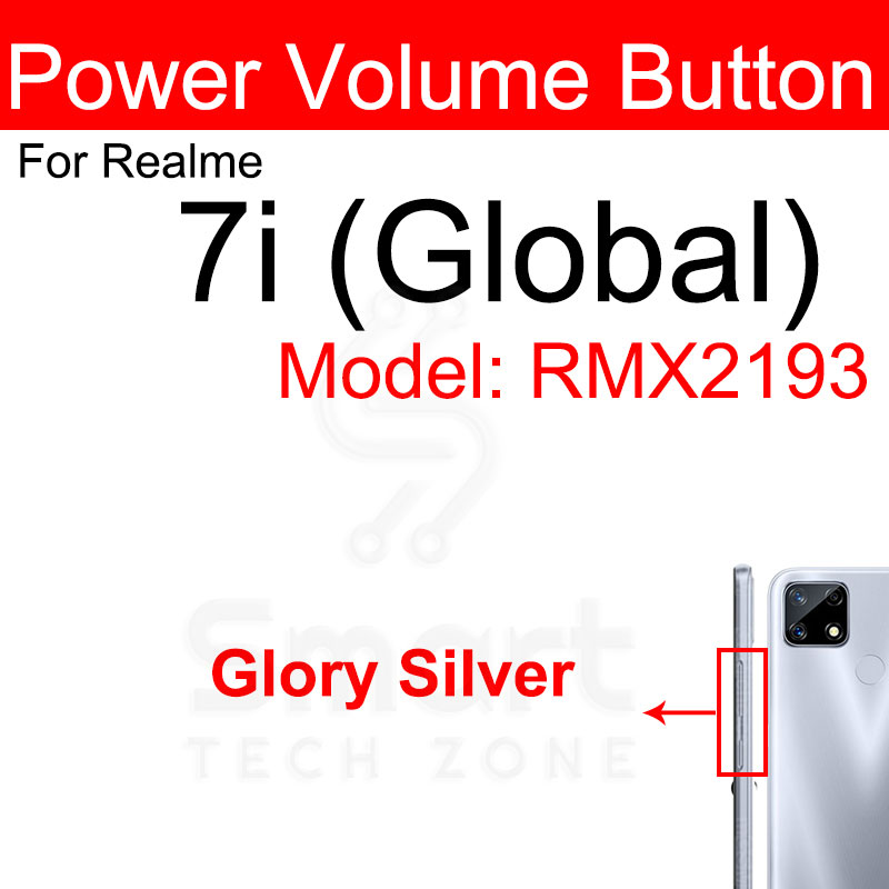 Power Volume Out Side Key Side Button For Realme 7 7 Pro 6 6 Pro 7i 6i 6S 4G 5G External Volume Button + Power ON OFF. 