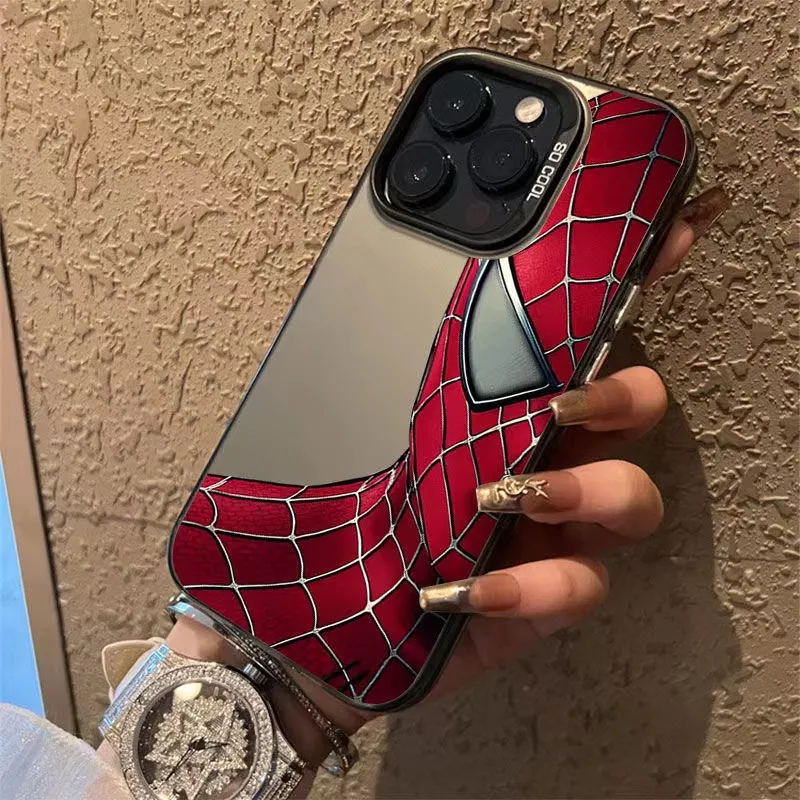 HOT Marvel Spider Man Half Face Cool Phone Case For iPhone 15 14 13 12 11 Pro Max XR XS 7 8 Plus Y2K Soft Anti Fall Cute Cover. 