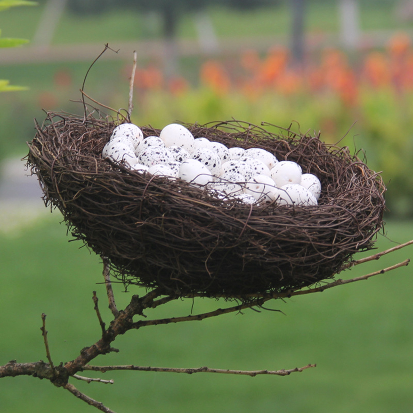 Rattan Bird Nest Anti-scratch Easter Party Bird Nest Decor. 