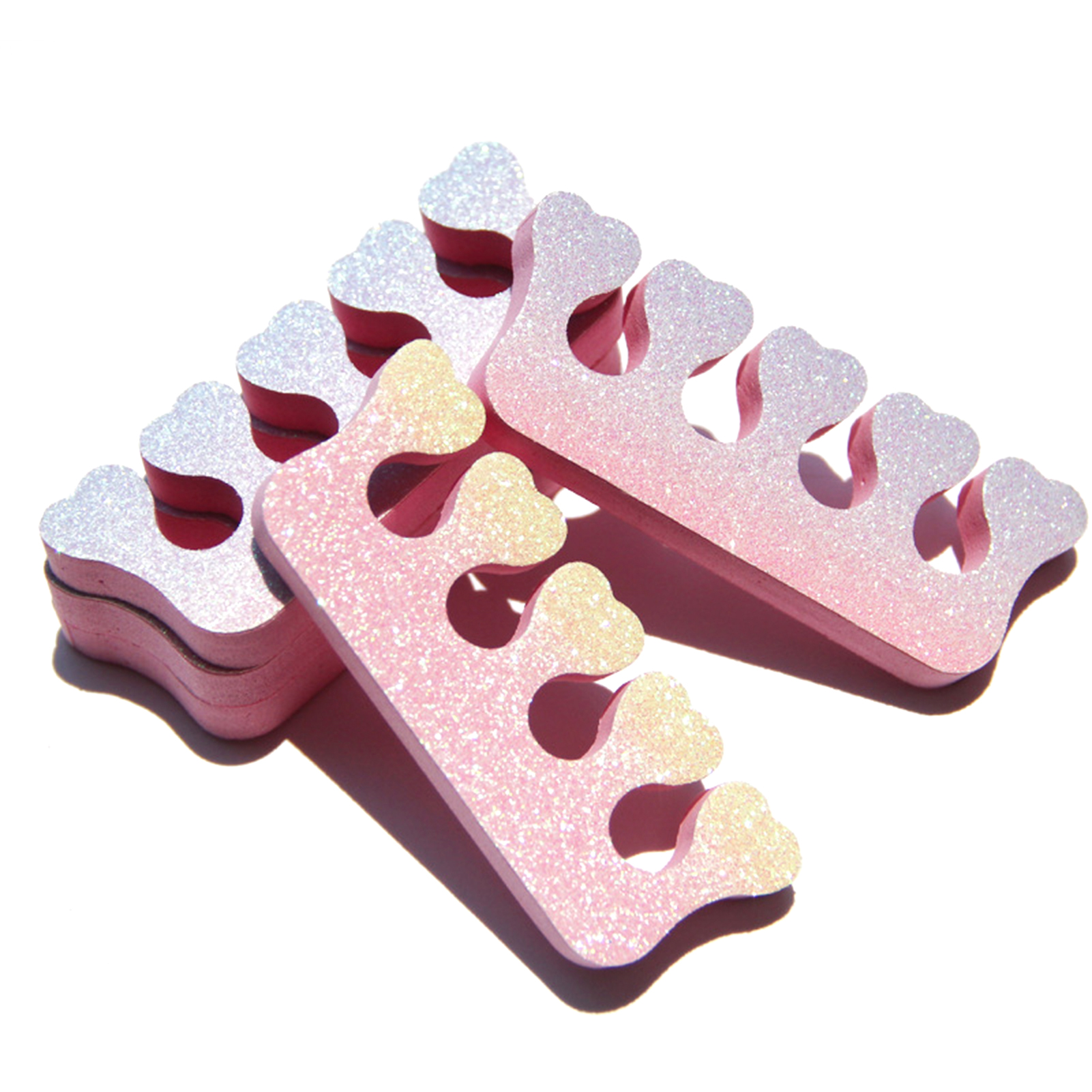 100pcs Gradient Color Toe Separators Easy to Use Beautiful Design Multifunctional Toe Splitters for Southeast Asian Buyers. 