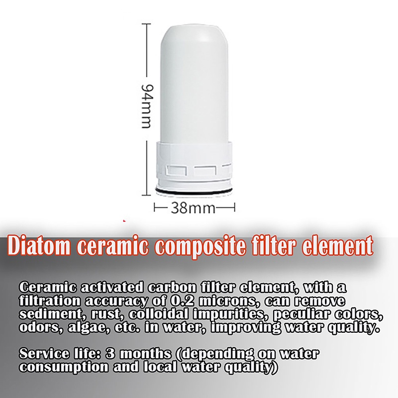 [IN Stock Store] Tap Water Filter Element Cartridge Washable Replacement Reduce Chlorine The Accessories of the Water Purifier. 