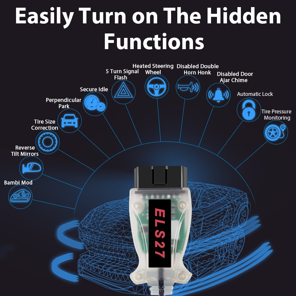 V2.3.8 ELS27 For Ford Coding FORScan USB Connection Automotive OBD2 Scanner Car Diagnostic Scan Tools. 