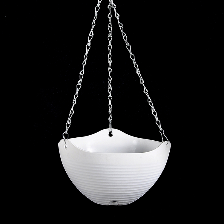Hanging PP Flowerpot With Chain hanging plant pots 1 pcs