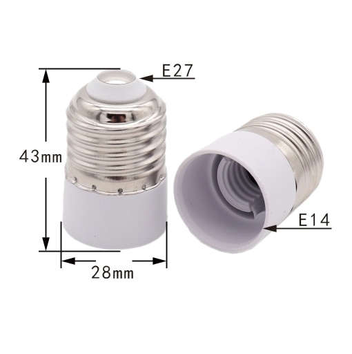 【VisioN Shop】High Quality E14 to Lamp Bulb Socket base Holder Converter e27 to e14 Light Conversion Fireproof home room. 