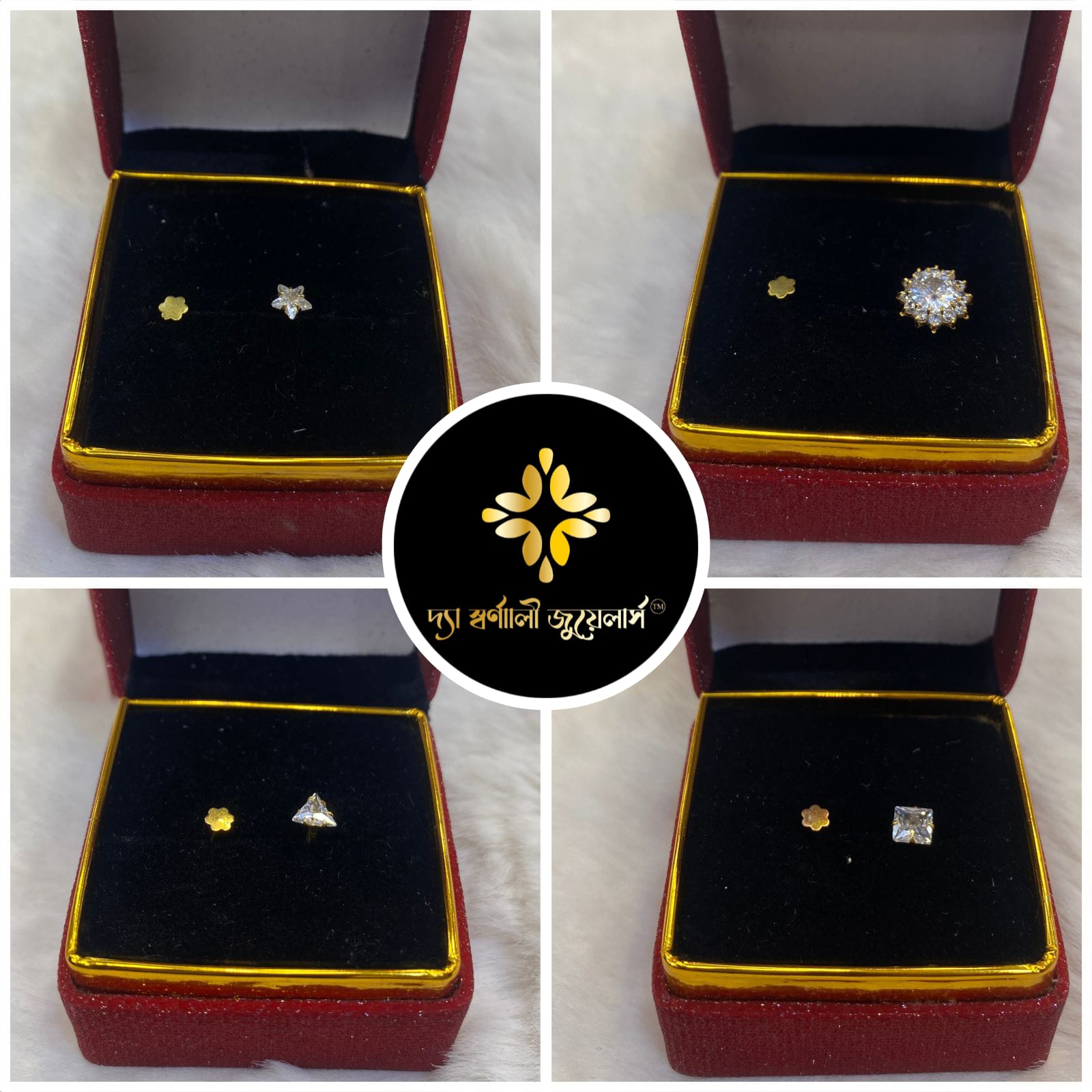 Understated -Premium Quality - SJ54 Diamond Cut Zirconia Stone Regular Usable Nose pin Nakful With Gift Box- Progressively Better