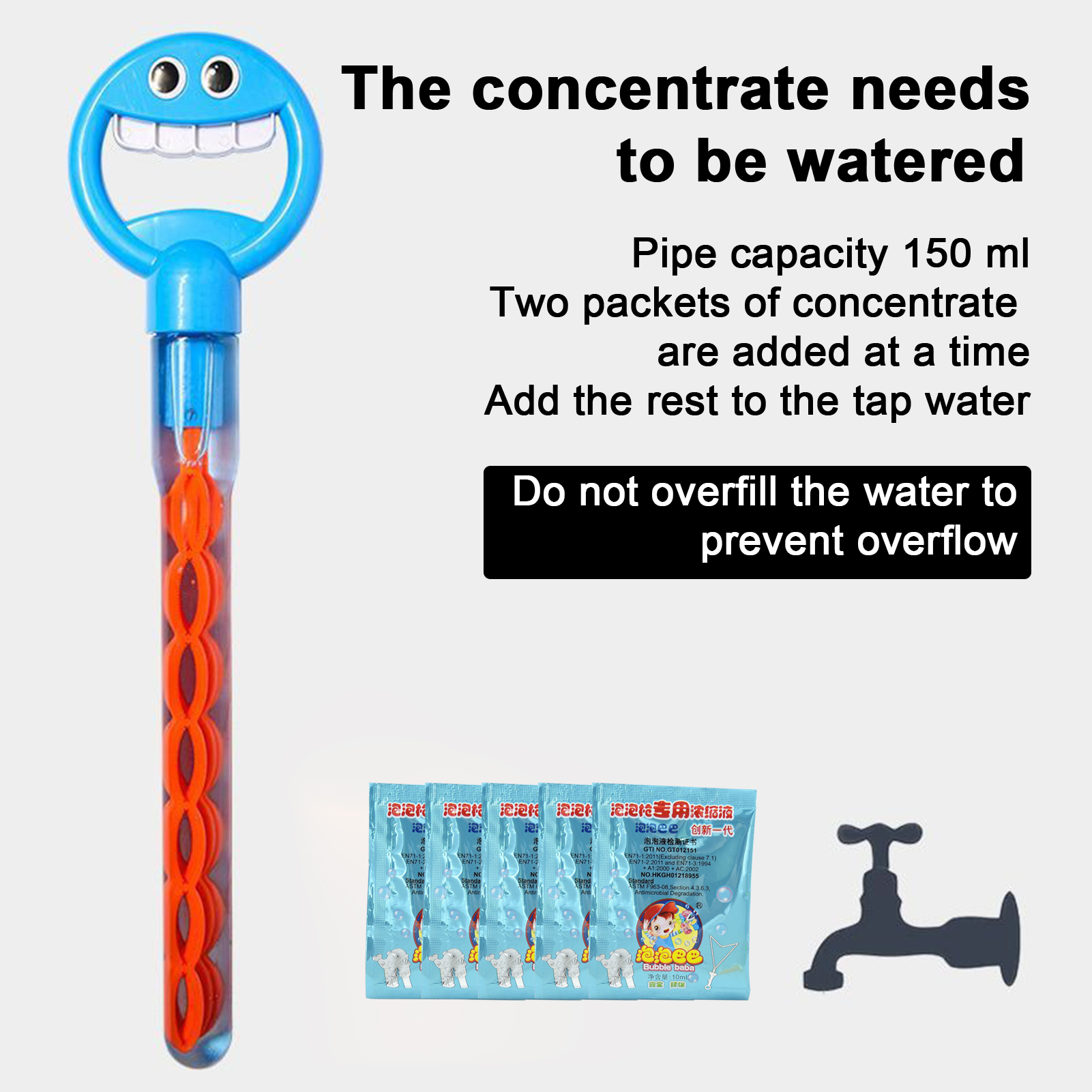 Reusable Bubble Wand Fun Bubble Wand Toy for Kids Leak Resistant Bubble Stick with Refill Perfect for Indoor Outdoor Play Five Claws Handheld Bubble Maker 32 Holes Bubble Machine. 
