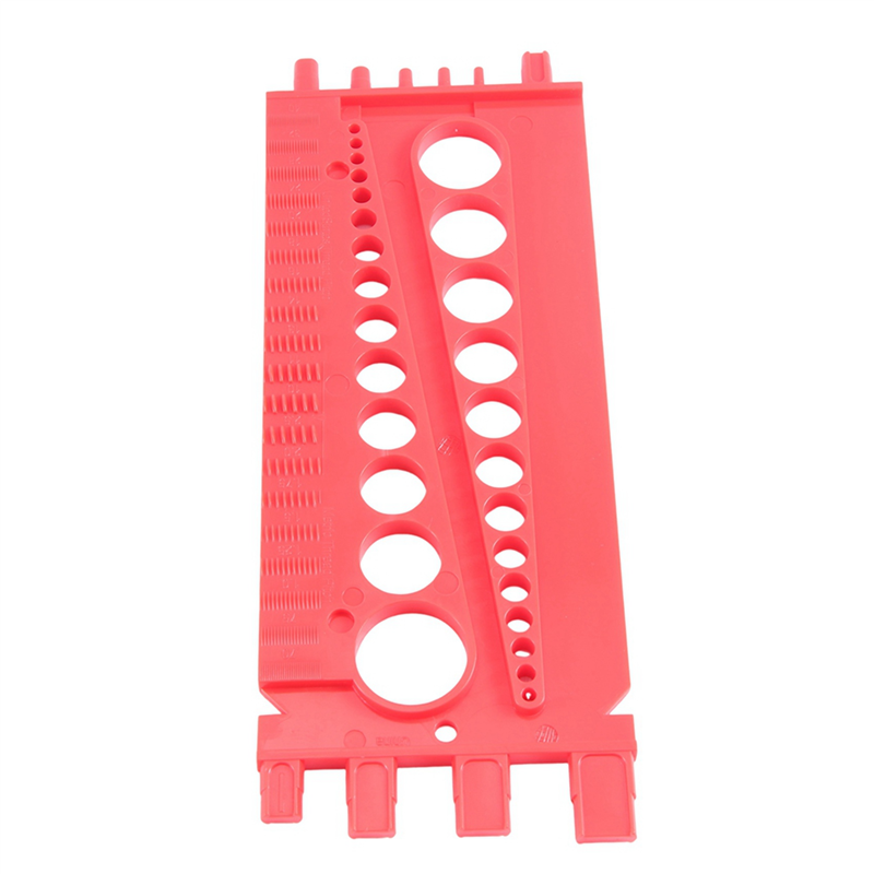 Plastic Nut Nuts and Bolts Bolt & Screw Measuring Gauge Size & Thread Pitch, Red. 