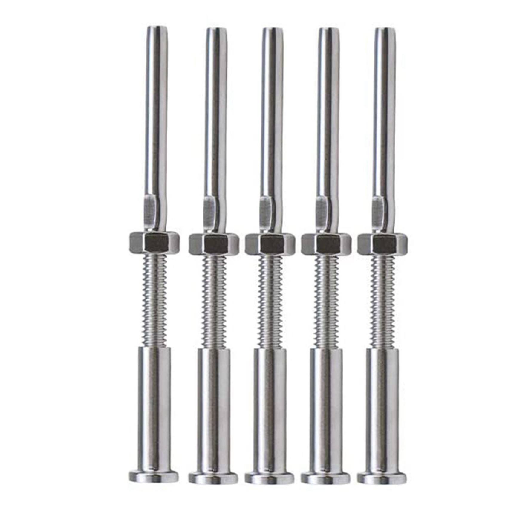 40Pcs Invisible Turnbuckle Hand Swage Threaded Stud Hex Fitting Receiver Terminal for 1/8 Inch Cable Railing. 
