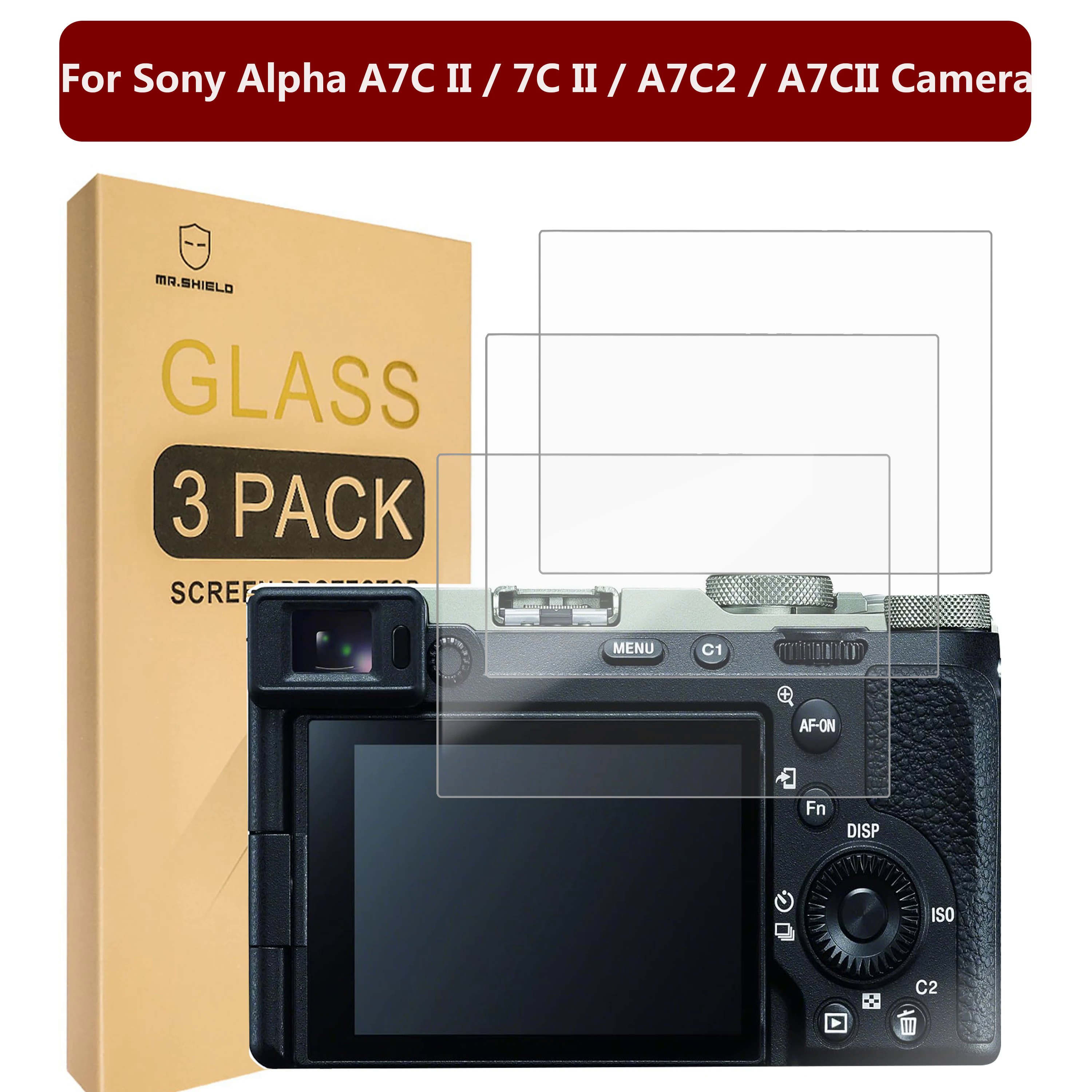 [3-Pack] Screen Protector For Sony Alpha A7C II / 7C II / A7C2 / A7CII Camera [Tempered Glass]