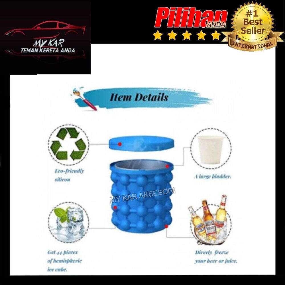EXTRA LARGE Magic Ice Cube Maker Genie Tray Molds Saving Ice Bucket Saving Space Cold Drink Home Tool. 