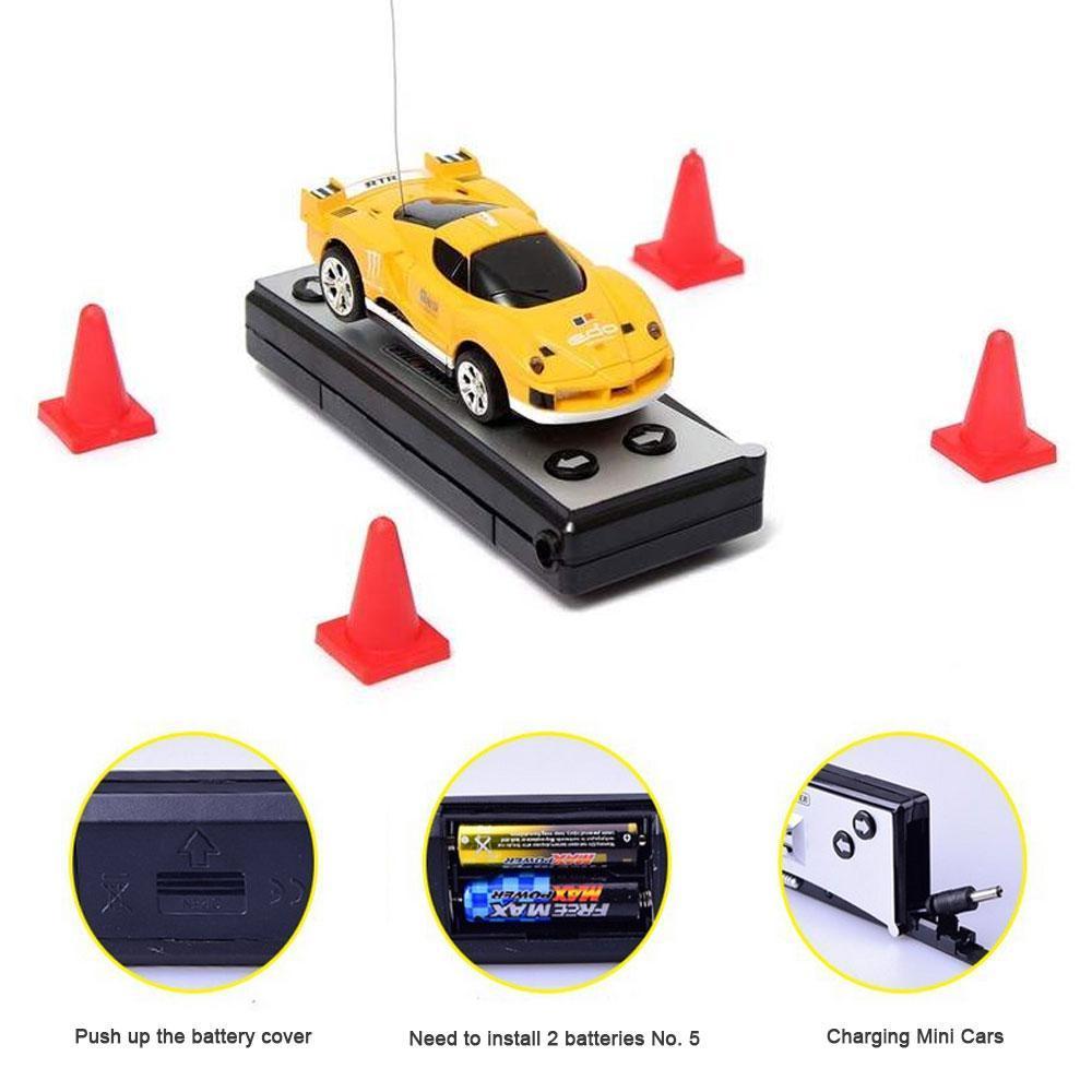 niceEshop 20km/h Coke Can Mini Rc Car Radio Remote Control 1:58 Micro Racing Car 4 Frequencies Toy For Kids Gifts Rc Models. 