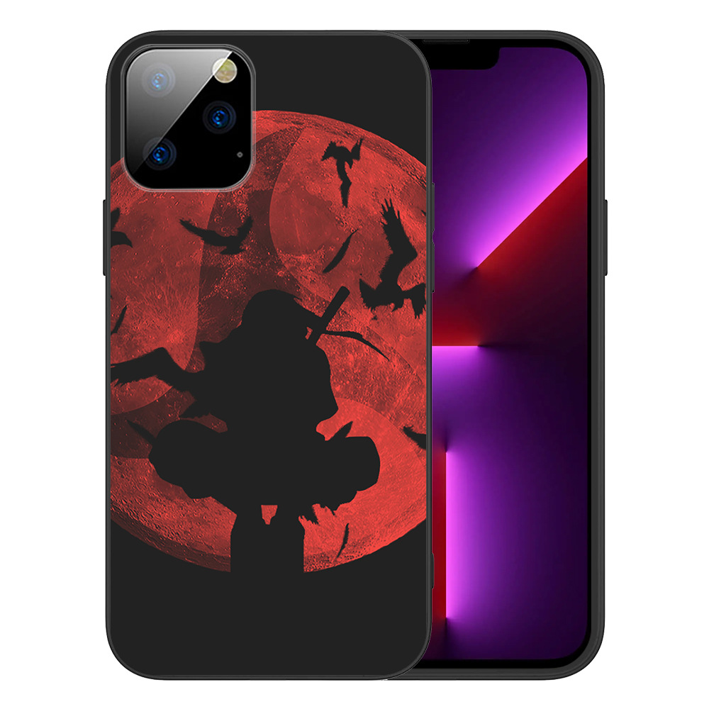 【Dislikelike】Applicable iPhone15 Fire Shadow Tolerance X Sasuke Naruto Phone Case Narutos Anime phone case. 