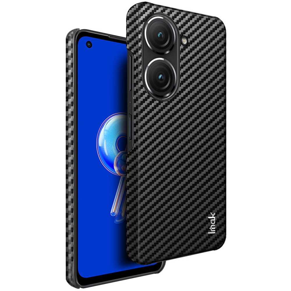 (New)For Asus ZenFone 9 5G IMAK Ruiyi Series Carbon Fiber PU + PC Phone Case
