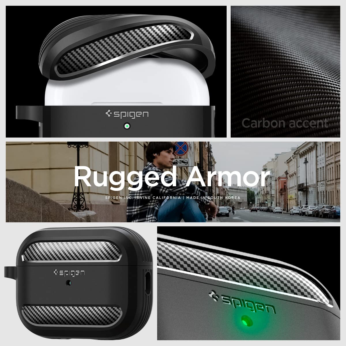 Spigen Rugged Armor AirPods Cases For Airpods Pro 2-ELF. 