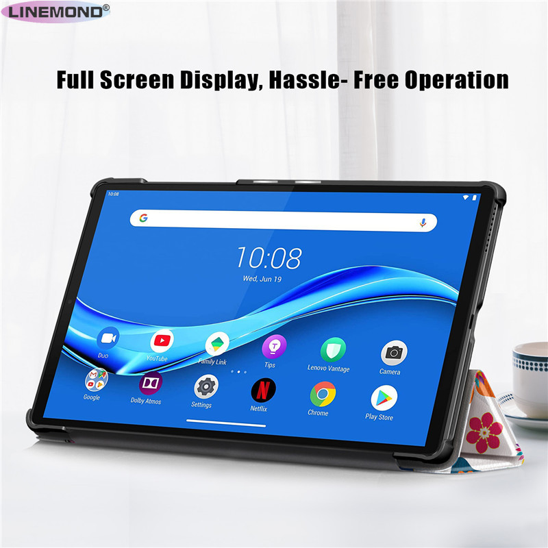 【FUPANG】For Lenovo Tab M10 HD Gen 2 TB-X306F case PU leather shockproof shell smart tab M10 generation tablet. 