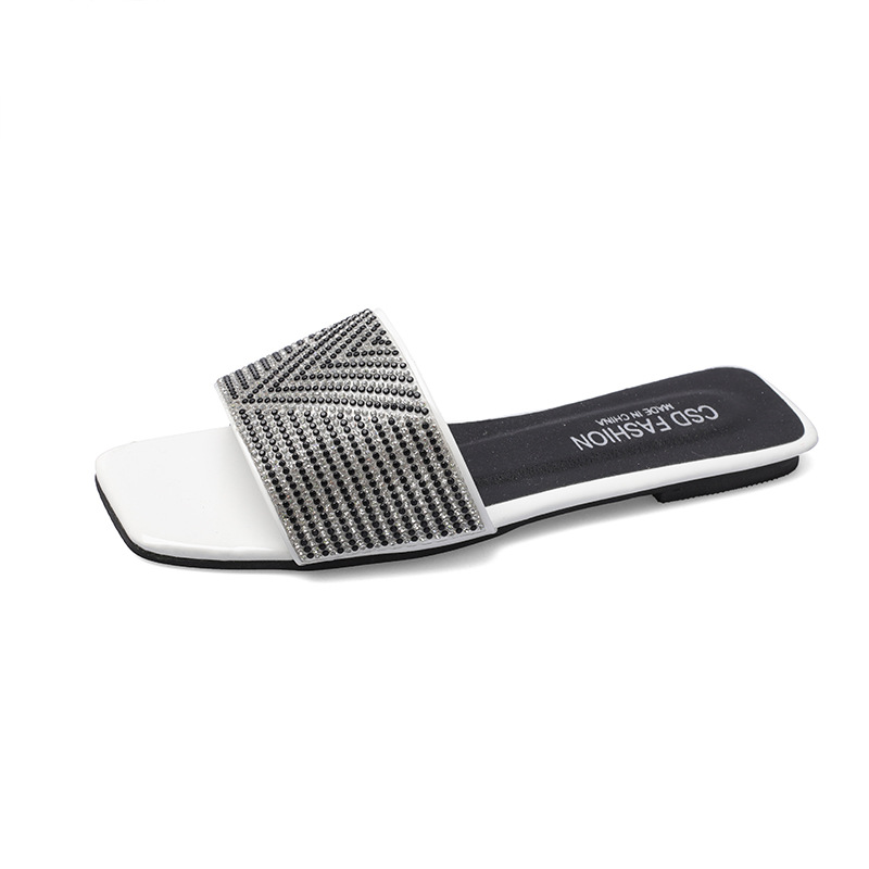 Black White Color Women Slippers Sandals Shoes Antiskid Flat Sole