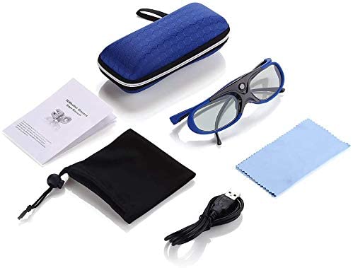Active Shutter 96-144HZ Rechargeable 3D Glasses For BenQ Acer X118H P1502 X1123H H6517ABD H6510BD Optoma JmGo V8 XGIMI Projector. 