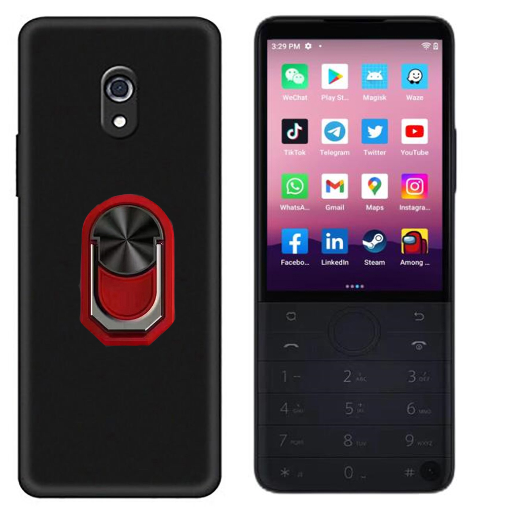 Case for Xiaomi Mi Qin F22 Pro Black Matte Ring Holder Prrelaxotective Shockproof Cover on for Duoqin Qin F21 Pro Funda. 