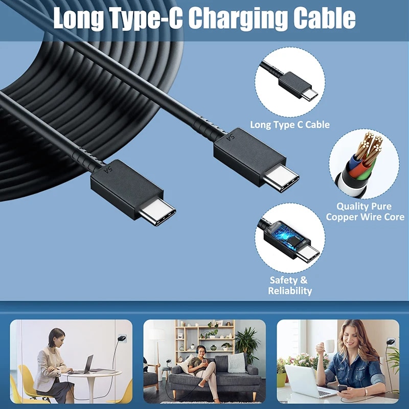 PD 45W Super Fast Charger For Samsung Galaxy S24 Ultra S23 S22 S21 S20 Note 10 20 Plus A54 A53 5G USB Type C Fast Charging Cable. 
