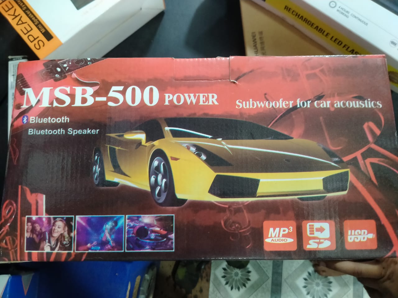MSB-500 Power Bluetooth Speaker Sufwoofer for Car Acoustics. 