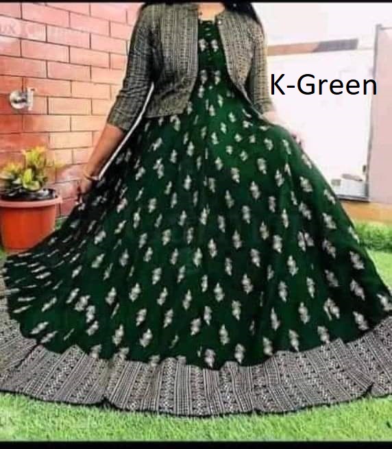 Exclusive Long Kurti Gown with Koti for Women/Girls – Stylish and Elegant. 
